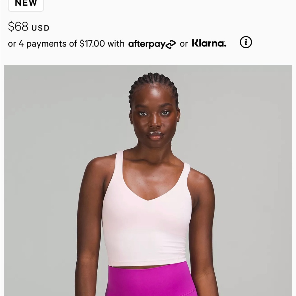 Lululemon Align Top Strawberry Milkshake baby pink